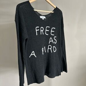 Chinti & Parker Black Sweater with White Text